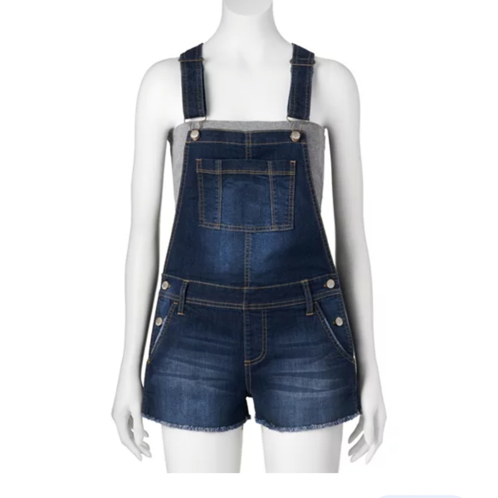 New with Tags No Boundries Jean Shortalls size 11